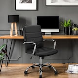 thumbnail of Yaheetech Bürostuhl, ergonomischer Schreibtischstuhl, Drehstuhl bis 130 kg belastbar, höhenverstellbarer Bürodrehstuhl mit Armlehnen, Schwarz