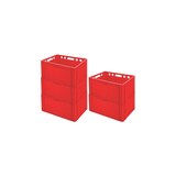 thumbnail of PROREGAL 5x Eurobehälter Fleischerkasten E3 | HxBxT 30x40x60cm | 59 Liter | Rot Fleischerkiste, Fleischkiste, Metzgerkiste, Fleischbehälter