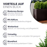 thumbnail of Deuba Poly Rattan Blumentopf Wasserabfluss Innentöpfe Braun