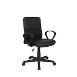 thumbnail of Directiestoel NN H8522L, kunststof, in zithoogte verstelbaar, zwart