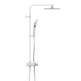 thumbnail of Duschsystem OCEAN, Edelstahl Regendusche mit Thermostat und Ablage, Handbrause mit 3 Funktionen, Duschbrause Chrom/Weiß