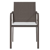 thumbnail of vidaXL Tuinstoelen 2 st met kussens 56x59x84 cm poly rattan bruin