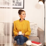 thumbnail of Relaxdays Fadenvorhang im 2er Set, kürzbare Fadengardinen mit Stabtunnel, 90 x 245 cm, Türgardine & Raumteiler, weiß