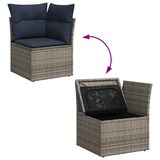 thumbnail of vidaXL 13-tlg. Garten-Sofagarnitur mit Kissen Grau Poly Rattan