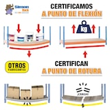 thumbnail of Simon Rack Estanteria Industrial, 2000x1800x450 mm, 600 kg de Punto Flexión, 4 Estantes Madera, Azul/Naranja/Madera - SimonTaller