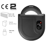 thumbnail of Estufa de gas calentador 44 m2 con ruedas, potencia regulable, termostato y detección de oxígeno, encendido electrónico 44 x 72 cm - Negro