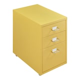 thumbnail of Helloshop26 - Caisson de bureau armoire meuble de rangement à roulettes acier 48 x 28 x 41 cm jaune 03_0009119
