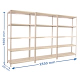 thumbnail of Pack 3 étagères métalliques avec vis Comfort 5 étagères blanc 1800x900x400 mm