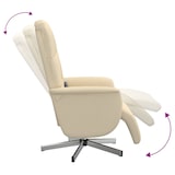 thumbnail of vidaXL Massagesessel mit Fußteil Creme Stoff