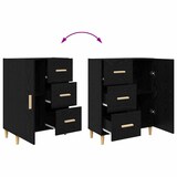 thumbnail of vidaXL Sideboard Schwarz Eichen-Optik 34 x 69,5 x 90 cm Holzwerkstoff