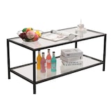 thumbnail of Couchtisch Glasgow Schwarz aus Metall mit Glasplatte