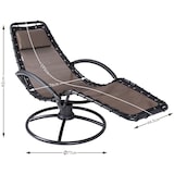 thumbnail of CASARIA® Sonnenliege Wetterfest Gartenliege mit Armlehne Kissen Liegestuhl Garten Braun