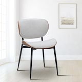 thumbnail of Bezoekersstoel Enid walnoot/creme/Stof