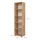 thumbnail of Helloshop26 - Libreria a 5 ripiani 178 x 49 x 30 cm effetto rovere 03_0008997
