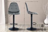 thumbnail of Sgabello da bar Elmore in similpelle grigio/Metallo nero opaco