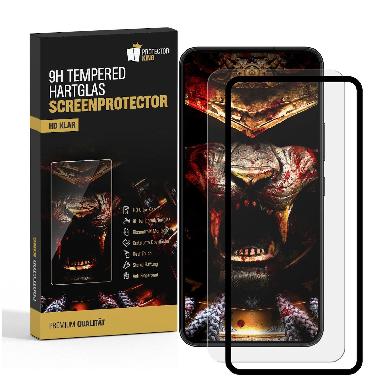 2x 9H Panzerglas für Samsung Galaxy S25 Full-Screen-Protector 3D klar Montagehilfe Tempered Hartglas Displayschutz Schutzglas Schutzfolie