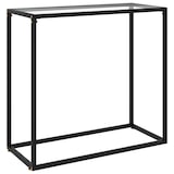 thumbnail of Mesa consola vidrio templado transparente 80x35x75 cm