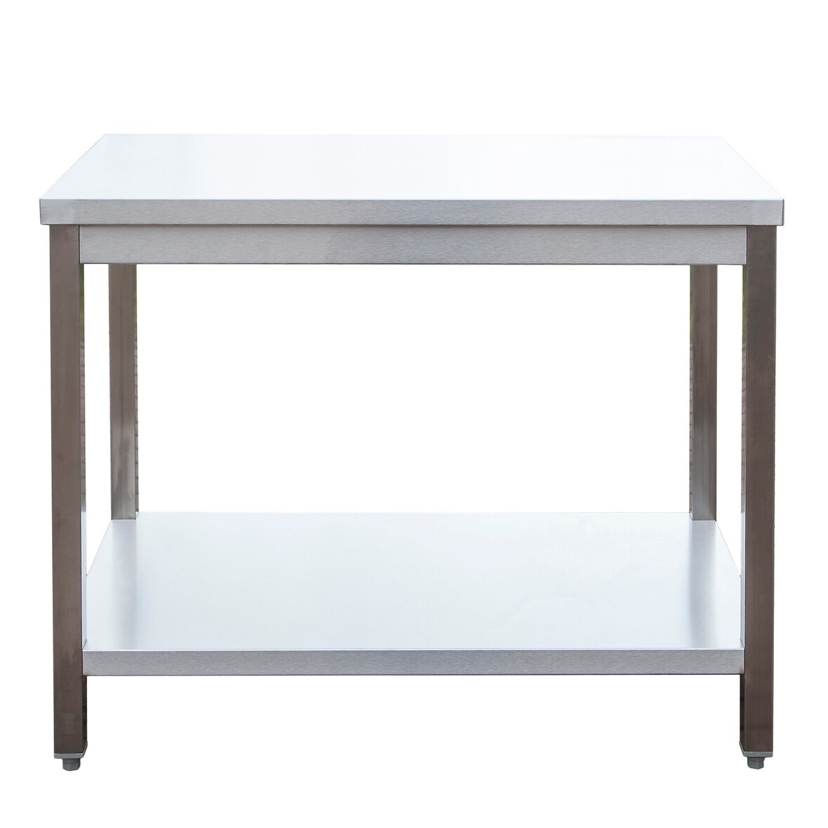Gastro Arbeitstisch 1 Grundboden ohne Aufkantung Edelstahl (BxT) 2100 x 600 mm