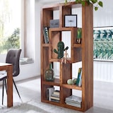 thumbnail of FineBuy Design Bücherregal Massiv Sheesham 180cm Massivholz Raumteiler Regal Neu