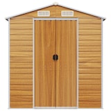 thumbnail of Helloshop26 - Abri de jardin cabane cabanon maison de stockage remise extérieur hangar outils robuste clair 191 x 895 x 198 cm acier 02_0022297