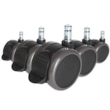 thumbnail of 5x Hartbodenrollen mit Feststellbremse ROLO STOP 11mm / 65mm (5er Pack) hjh OFFICE