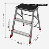 thumbnail of Taburete Plegable 3 Peldaños de Aluminio | UNIVERSALBLUE