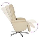 thumbnail of vidaXL Massagesessel mit Fußteil Creme Stoff