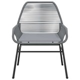 thumbnail of vidaXL 3-tlg. Garten-Essgruppe mit Kissen Grau Poly Rattan Glas