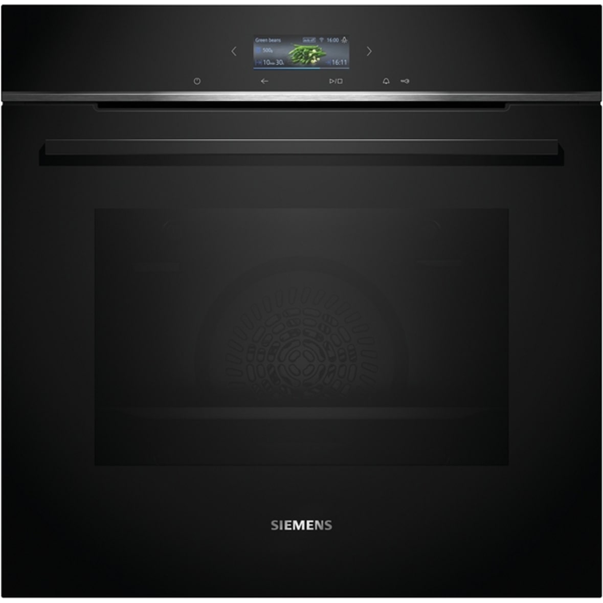 Siemens iQ700, Einbau-Backofen, 60 x 60 cm, Schwarz, Edelstahl HB774G1B1