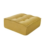 thumbnail of Divano componibile con pouf, tessuto, 260cm, 3 posti, giallo