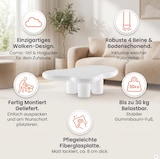 thumbnail of SalesFever Couchtisch | wolkenförmig | Tischplatte matt lackiert | Fiberglas | B 123 x T 89 x H 35 cm | weiß