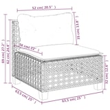 thumbnail of vidaXL 7-tlg. Garten-Sofagarnitur mit Kissen Grau Poly Rattan