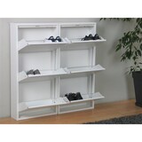 thumbnail of Pisa Schuhschrank mit 6 Klappen/ Türen in Metall weiss.Fertig montiert geliefert.