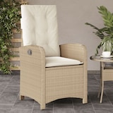 thumbnail of vidaXL Tuinstoelen 2 st verstelbaar met kussens poly rattan beige