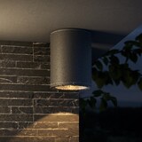 thumbnail of Moderner Außen-Deckenstrahler, Graphit, Metall, Minimalistisches Design, Zylindrisch, LED-Modul mit 3000k, 800lm, 7 W, IP65