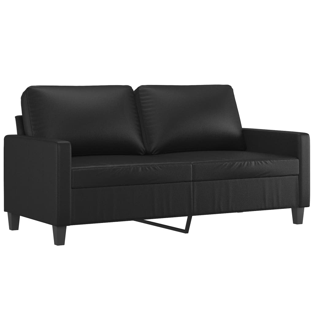 vidaXL 2-Sitzer-Sofa Schwarz 140 cm Kunstleder
