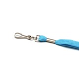 thumbnail of Cordon tube 12 mm avec mousqueton métal - bleu ciel (lot de 100)