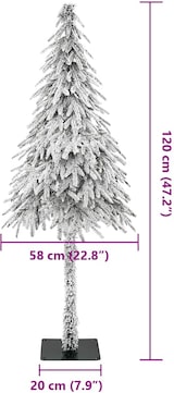 thumbnail of vidaXL Künstlicher Weihnachtsbaum Weiß 58 x 58 x 120 cm