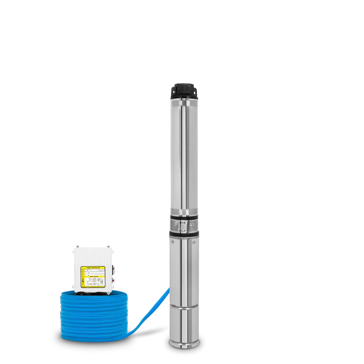 EBERTH 4" dieptebronpomp Roestvaststalen bronpomp, elektrisch 550W, pompdiameter 4 inch (10cm), aansluitschroefdraad 1 1/2 inch, voedingskabel 20m