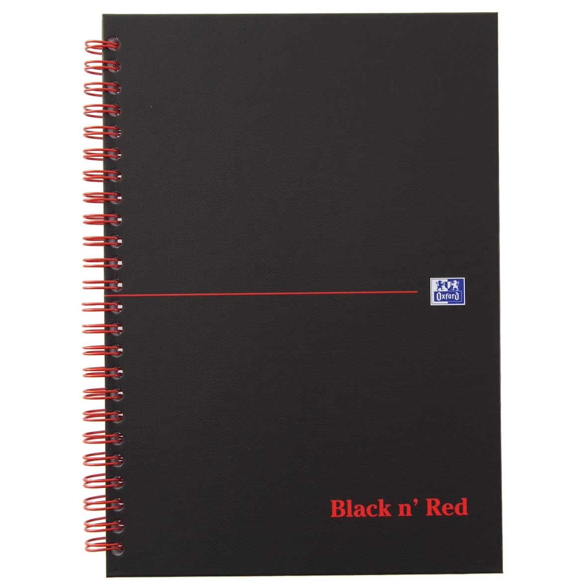 Oxford Spiralbuch 'Black n' Red', DIN A5, kariert, Karton