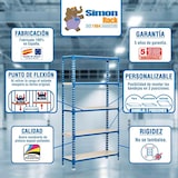 thumbnail of SimonRack Estante metálica, 1800x900x300 mm, 5 níveis, prateleira metálica, 180 kg no ponto de flexão, Antrazit/Galvanizado - Simonclick