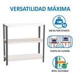 thumbnail of SimonRack Metallregal mit Schrauben 1000x800x500 mm, 3 Böden, 100 kg Biegepunkt, Anthrazit/Weiss - Comfort