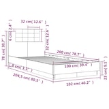 thumbnail of vidaXL Bettgestell mit Kopfteil Schwarz 100x200 cm Holzwerkstoff