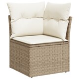 thumbnail of vidaXL 9-teiliges Garten-Sofa-Set mit Kissen Beige Poly Rattan Akazie