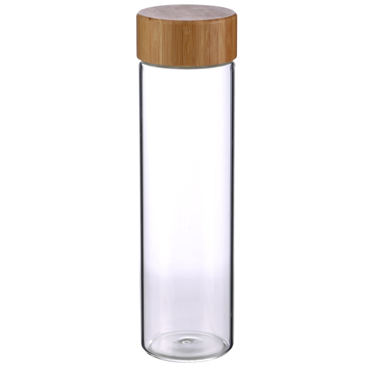 BERGNER - Borraccia in borosilicato da 600 ml con tappo in legno Walking Anywhere