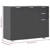 thumbnail of vidaXL Dressoir hoogglans zwart 107 x 35 x 76 cm