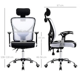 thumbnail of Vinsetto Silla Oficina Giratoria con Altura Reposacabezas Ajustable 65x67x118 cm
