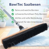 thumbnail of Hochwertiger Saalbesen 40cm Breit schwarze weiche Kunsthaar Borsten mit Teleskopstiel verstellbar ausziehbar Besen mit Stiel für Innen