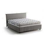 thumbnail of Dmora Letto matrimoniale Bibiana, Letto contenitore con rivestimento in tessuto, 100% Made in Italy, con materasso Cm 160x190 incluso, Grigio