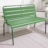 thumbnail of Banc de terrasse en métal vert cactus - Oviala